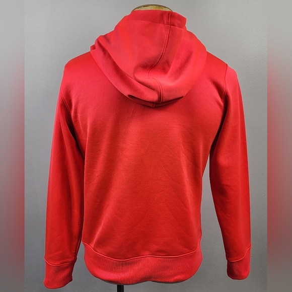 Under Armor Men's Neon Red Hoodie Sweatshirt, sz SM - Picture 3 of 14